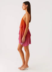 Minivestido Twin Flame - Degradado Naranja