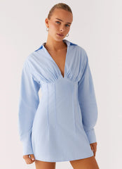 Minivestido camisero Clancy - Azul