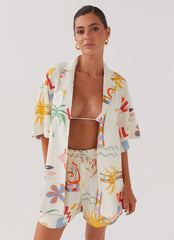 Camisa Oversize de Lino Tallulah - Palma de Verano