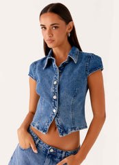 Camisa abotonada Stella - Azul