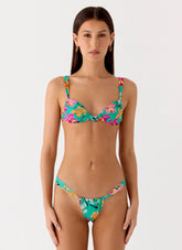 Parte de abajo de bikini fruncida Airlie - Jungle Bloom