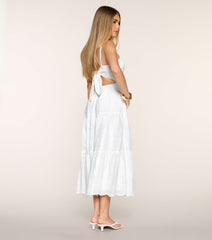 Barefoot In Bloom Eyelet Midi Dress