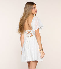 Picnic Flirt Eyelet Mini Dress