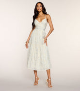 Forever Bloom Embroidered Midi Dress