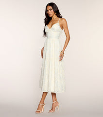 Forever Bloom Embroidered Midi Dress