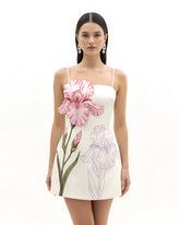 Iris Appliqu�� Mini Dress - White