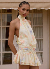 Minivestido de gasa Willow - Prado primaveral