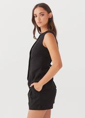 Chaleco de lino Born For Bordeaux - Negro