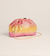 Pretty Glow Moment Ombre Satin Clutch