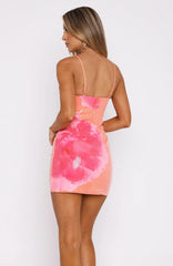 Minivestido de Lantejoulas The Hills Cor Tangerine Blossom