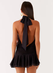 Minivestido de gasa Willow - Estampado floral oscuro