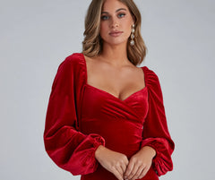 Minivestido de terciopelo Chic Glamour