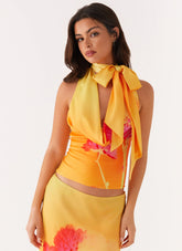 Top Nala - Naranja floral