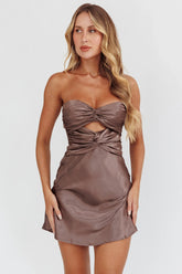 Minivestido Good Impression Double Twist Charcoal