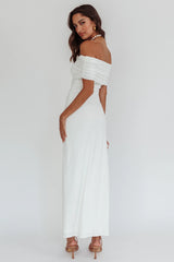Vestido Cruising Sunset Off Shoulder Off White