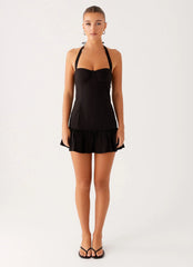 Minivestido Cheryl Bustier - Negro