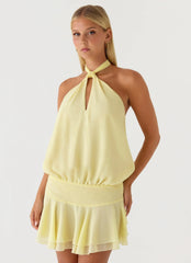 Minivestido Beginning - Amarillo Mantequilla