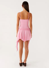 Minivestido de lino - Rosa bebé