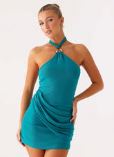 Minivestido Henrietta - Turquesa