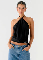 Top halter Mason - Negro