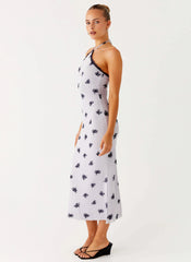 Vestido Midi Nestel Flock Halter - Lilás