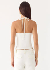 Top corsé Weiss - Blanco