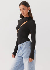 Body de manga larga Special Affair - Negro
