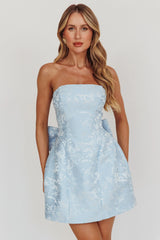 Vestido mini con lazo Melty Kisses azul