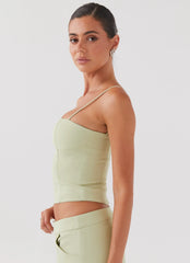 Top cropped Eliana - Verde lima
