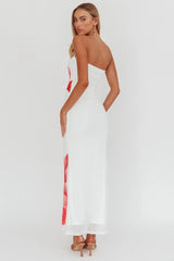 Vestido largo palabra de honor Truth Be Told blanco