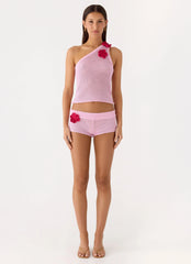 Top de crochet Sunray Shine - Rosa
