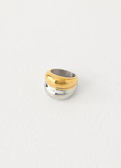Anillo Hushed Tone - Oro/Plata