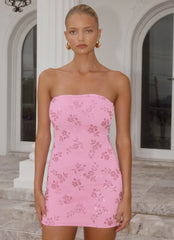Minivestido de lentejuelas con cuentas y espalda descubierta - Rosa
