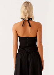 Top halter Cheryl Bustier - Negro