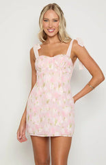 Minivestido floral rosa Bambi