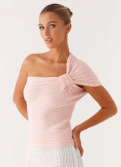 Top de punto Tansy - Rosa
