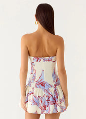 Minivestido Mario - Floral morado