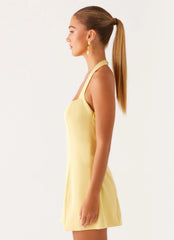 Minivestido Remi Halter - Amarillo