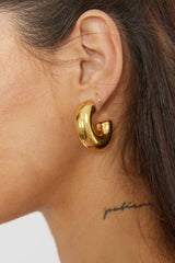 Aretes de aro gruesos Claros Dorados