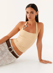 Top Halter Selene - Marrón claro