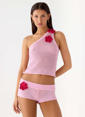 Top de crochet Sunray Shine - Rosa