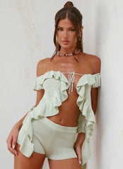 Shorts Minis de Tricô Fantasise - Menta