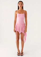 Minivestido de lino - Rosa bebé
