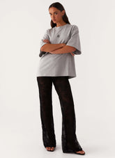 Pantalones Paige Lace - Negro