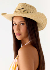 Sombrero de vaquero Late Checkout - Natural