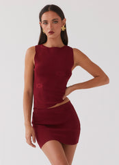 Regata em Tricô Holly - Vermelho Rouge