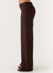 Pantalones de tiro bajo Hot as Ice - Chocolate