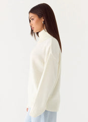 Jersey de punto Gabrielle - Crema marfil