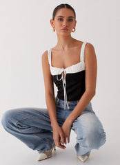 Top corsé Ryder - Negro