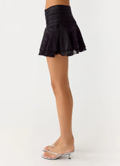Minifalda de chifón Willow - Negra